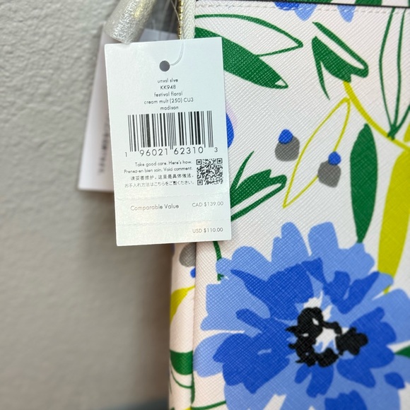 Kate Spade Blue and Green Floral Sleeve - Picture 5 of 6